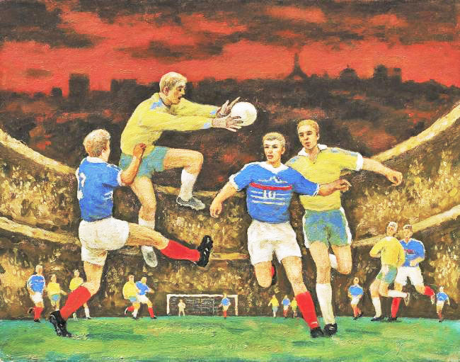 «Футбол». 1998. Картон, олія